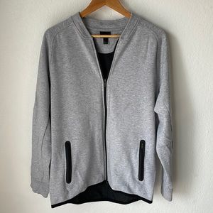 Zella Heathered Grey Zip Up‎